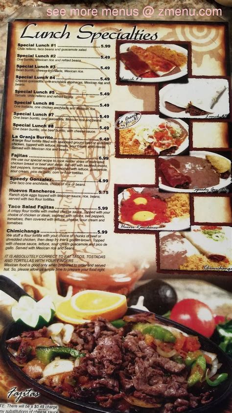 la granja restaurants|la granja menu with pictures.